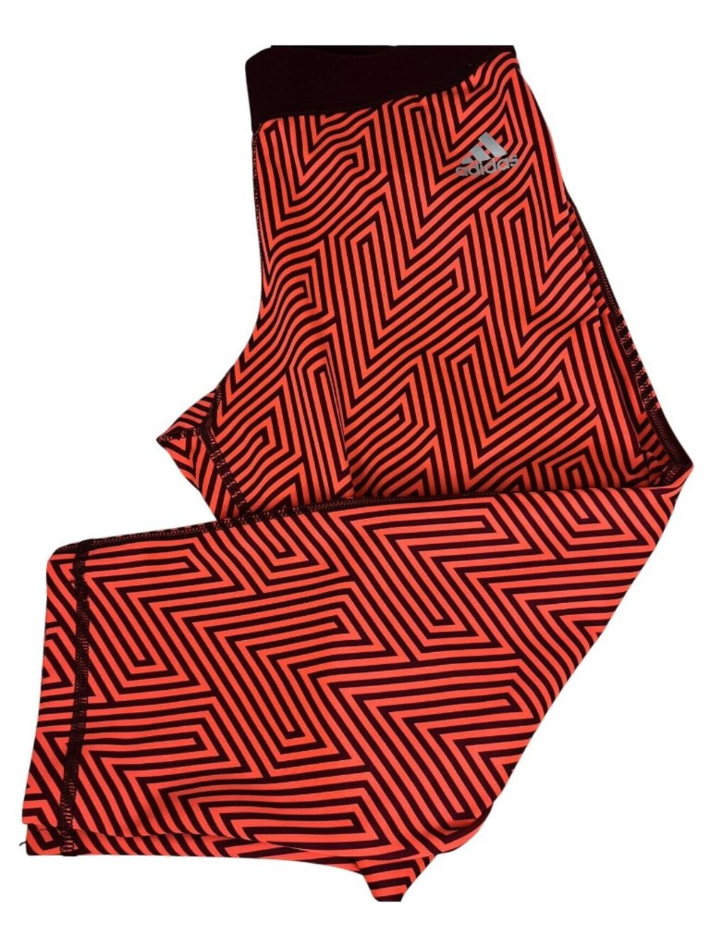 Adidas Techfit Climalite Mens Compression Tights Geometric Red & Black M